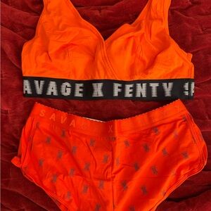 Savage X Fenty Vibrant Orange Set